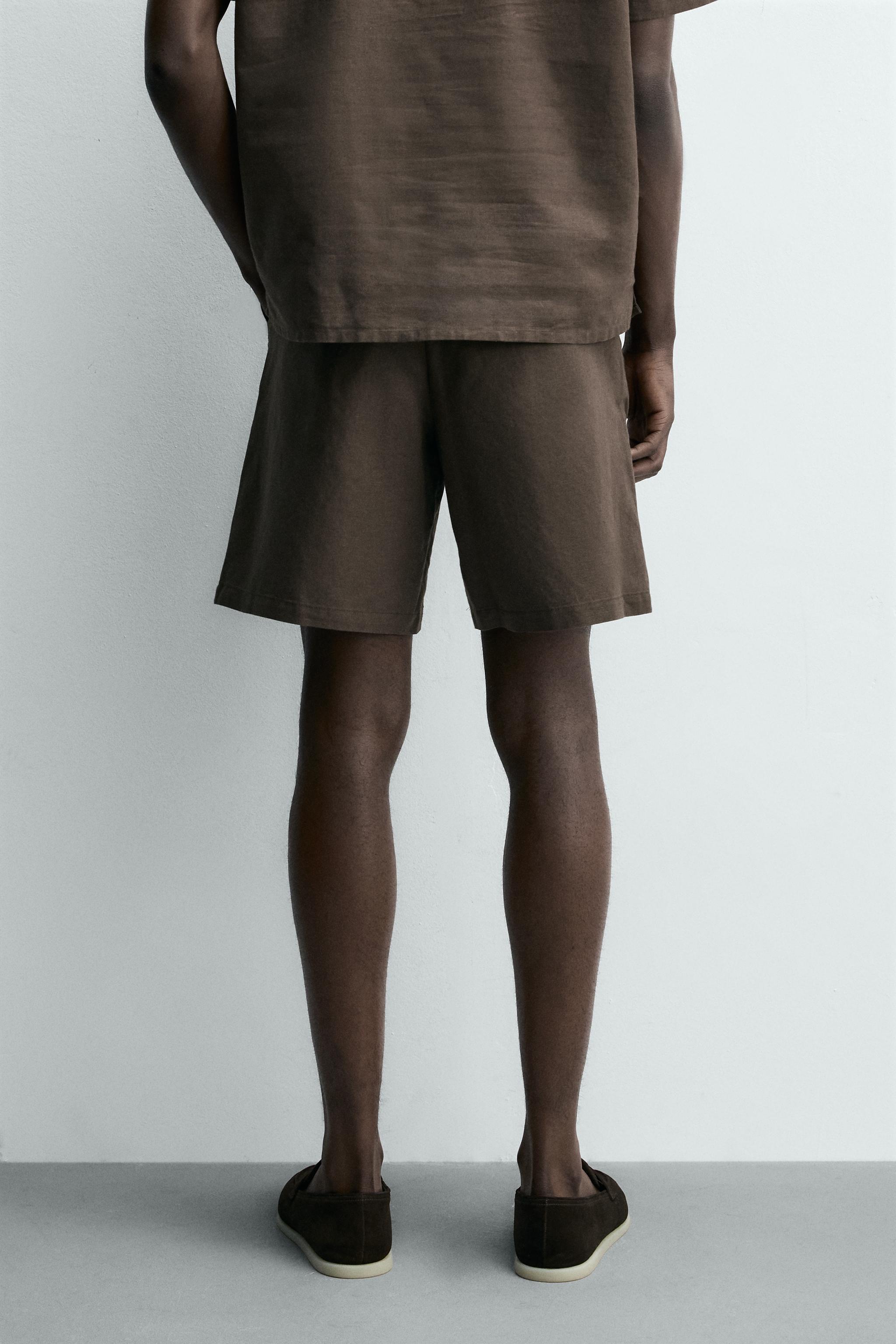 REGULAR FIT HEMP-COTTON SHORTS